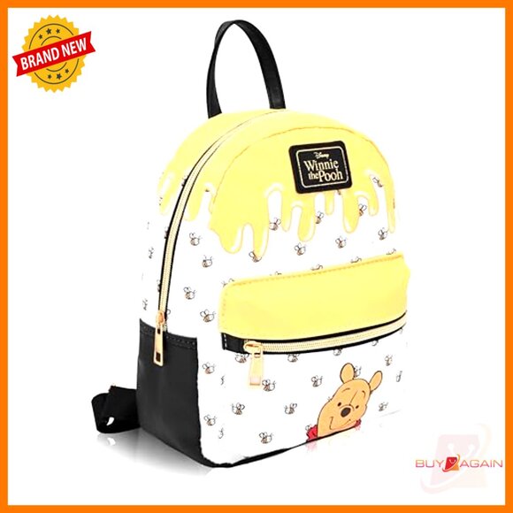 10" Mini PU Leather Backpack Winnie the Pooh Disney Licensed - Picture 2 of 6